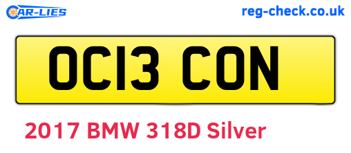 OC13CON are the vehicle registration plates.