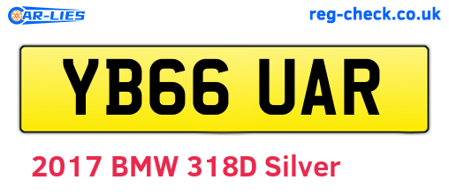 YB66UAR are the vehicle registration plates.