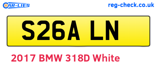 S26ALN are the vehicle registration plates.