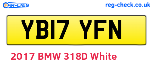 YB17YFN are the vehicle registration plates.