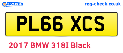 PL66XCS are the vehicle registration plates.