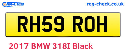 RH59ROH are the vehicle registration plates.