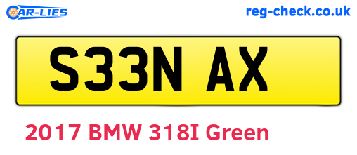 S33NAX are the vehicle registration plates.