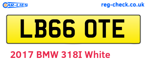 LB66OTE are the vehicle registration plates.