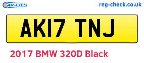 AK17TNJ are the vehicle registration plates.