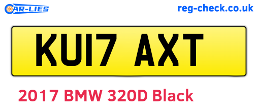KU17AXT are the vehicle registration plates.