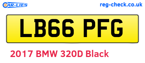 LB66PFG are the vehicle registration plates.