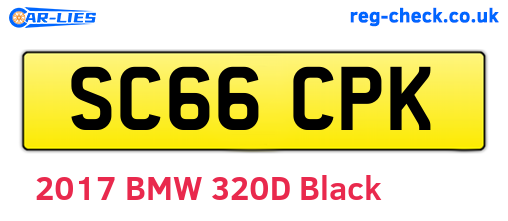 SC66CPK are the vehicle registration plates.