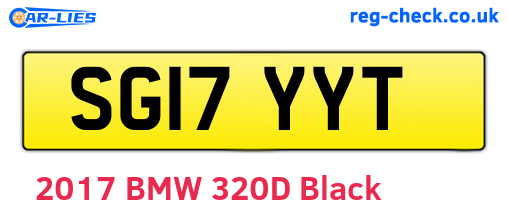 SG17YYT are the vehicle registration plates.