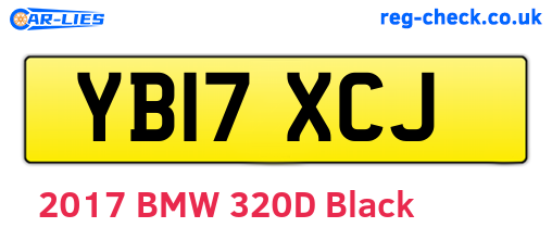 YB17XCJ are the vehicle registration plates.