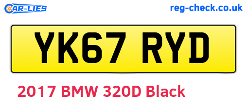 YK67RYD are the vehicle registration plates.