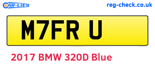 M7FRU are the vehicle registration plates.