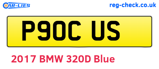 P90CUS are the vehicle registration plates.