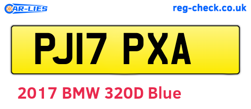 PJ17PXA are the vehicle registration plates.