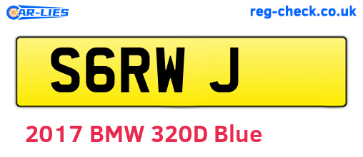 S6RWJ are the vehicle registration plates.