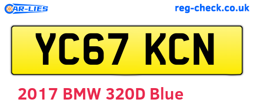 YC67KCN are the vehicle registration plates.