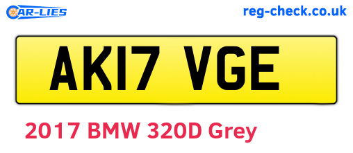 AK17VGE are the vehicle registration plates.