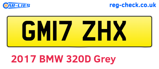 GM17ZHX are the vehicle registration plates.