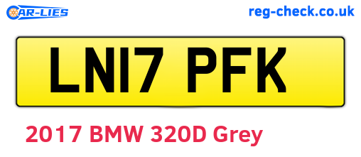 LN17PFK are the vehicle registration plates.