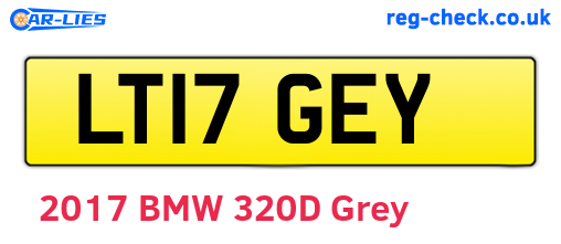 LT17GEY are the vehicle registration plates.