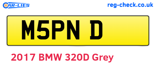 M5PND are the vehicle registration plates.