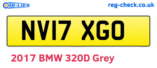 NV17XGO are the vehicle registration plates.