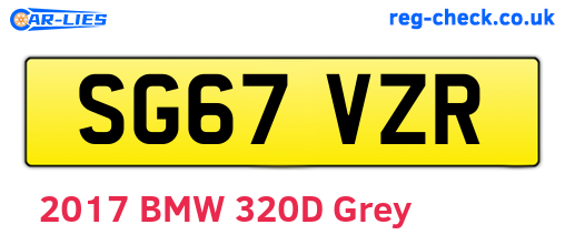 SG67VZR are the vehicle registration plates.
