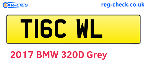 T16CWL are the vehicle registration plates.