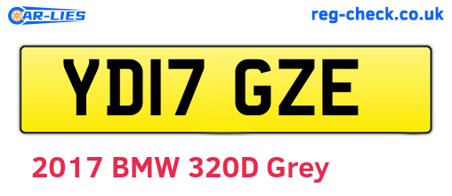 YD17GZE are the vehicle registration plates.