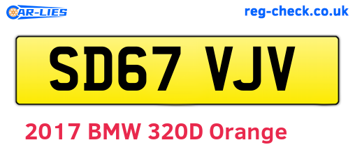 SD67VJV are the vehicle registration plates.