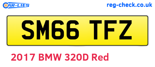 SM66TFZ are the vehicle registration plates.