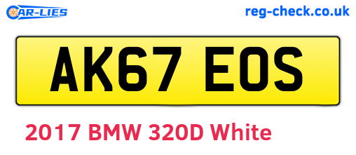 AK67EOS are the vehicle registration plates.