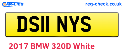 DS11NYS are the vehicle registration plates.