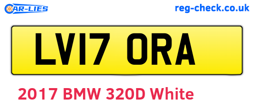 LV17ORA are the vehicle registration plates.