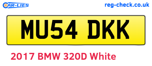 MU54DKK are the vehicle registration plates.