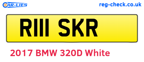R111SKR are the vehicle registration plates.
