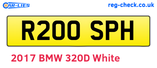 R200SPH are the vehicle registration plates.