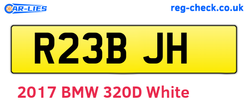 R23BJH are the vehicle registration plates.