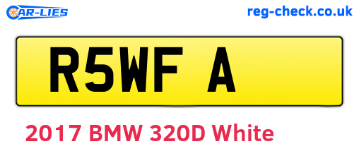 R5WFA are the vehicle registration plates.
