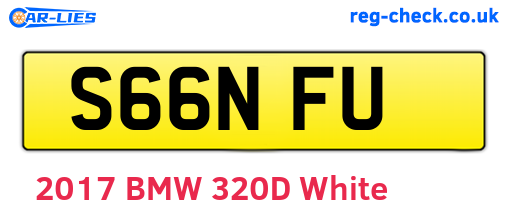 S66NFU are the vehicle registration plates.