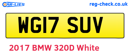WG17SUV are the vehicle registration plates.