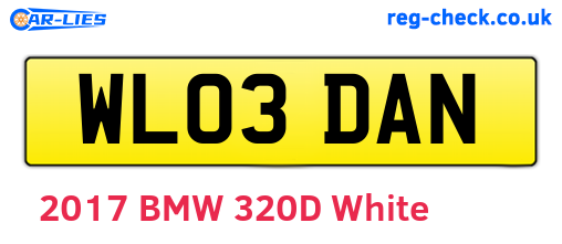 WL03DAN are the vehicle registration plates.