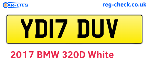 YD17DUV are the vehicle registration plates.