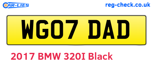 WG07DAD are the vehicle registration plates.