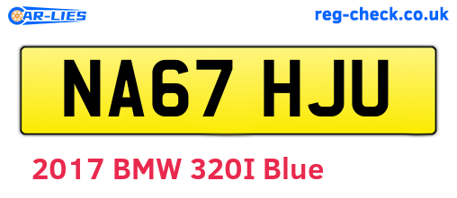 NA67HJU are the vehicle registration plates.