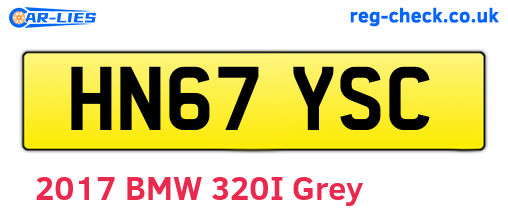 HN67YSC are the vehicle registration plates.