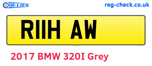 R11HAW are the vehicle registration plates.