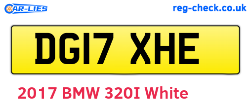 DG17XHE are the vehicle registration plates.