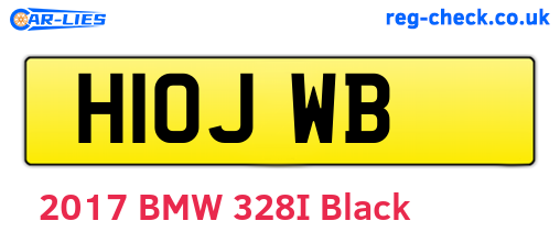 H10JWB are the vehicle registration plates.