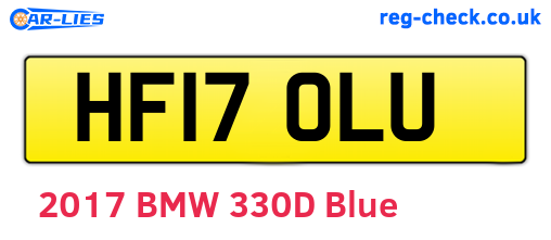 HF17OLU are the vehicle registration plates.